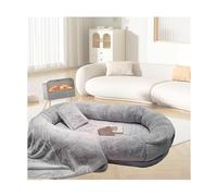HOFUNTRE Human Dog Bed For Adults & Furry Friends ,3D Sponge Giant Dog ,Meet The Diverse Needs Of Adults And Pets For Joint Use, Easy Maintenance, Clean And Comfortable(Gray,175 * 95 * 30cm)