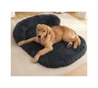 HOFUNTRE Pet Insulation Mat,soft And Warm Dog Cage Mat,Large Washable Dog Bed,The Soft Plush Fabric Has A Delicate Touch And The Internal Filling Is Not Easily Deformed(Dark Gray,120 * 75cm)