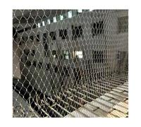 HOFUNTRE Stretchable Balustrade Infill Mesh, Flexible Stainless Steel Rope Net,Load-Bearing Capacity, Metal Braiding, Safety Protection, All-Weather Application(4 * 1.5m/13.1 * 4.9ft)