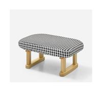 HOFUNTRE Wooden Step Stool ，One Step Stool ，The Multifunctional Footstool Is Suitable For Offices, Study Rooms, Kitchens, Bathrooms, Living Rooms And Other Scenes.(Grid)
