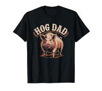 Hog Farming Dad Who Teaches Kids Respect Pigs Pork Farm Pig T-Shirt