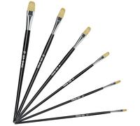 Hog Hair Filbert Paint Brushes for Acrylic Watercolour Oil Artist LEA-SHALL