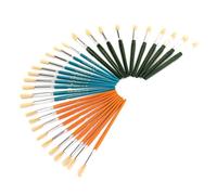 Hog Hair Round Short Paint Brushes Assorted (Pack of 30) FBASS