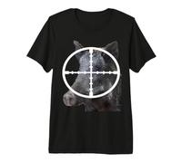 Hog Hunting Wild Boar in Scope Vector Art 1 Premium T-Shirt