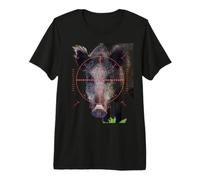 Hog Hunting Wild Boar in Sight Vector Art 2 Premium T-Shirt
