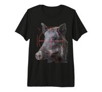 Hog Hunting Wild Boar in Sight Vector Art Premium T-Shirt
