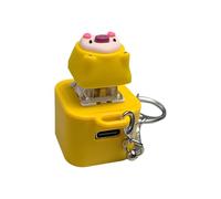 Hog Keychain, Clicker Toy, Stress Reliever, Rechargeable Fidget, Cute Swine Light, Portable Gadget with Sound for Kids, Adults, Bag, Home, Birthday, Desk, Travel, 1.38x1.77 inches