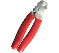 Hog Loop Pliers, C-Loop Type Cage Fastening Tool, 45 Gauge Steel with Silicone Handle Cover, Precision Jaw, Effortless Operation, 6.7 x 2.8 x 1.6 in / 17 x 7 x 4 cm for Pet Cages, Fences