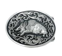 Hog Pig Belt Buckle Wild Animal Western Cowboy Cowgirl Native American Motorcyclist (HOG4S)