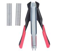 Hog Ring Plier Kit, with Galvanized Steel Hog Rings Fencing Plier Staple Gun Cage Clamp for Auto Feed Fence Fastener Staple Plier Nailer for Pigpen Birdcage