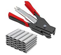 Hog Ring Plier with 2500 C-Type Clips, Wire Cage Fastening Tool for Chicken, Pig, Bird & Pet Cage Installation and Fencing Repair