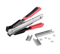 Hog Ring Pliers Automatic Fencing Pliers with 2500PCS Galvanised Fence Hog Rings C Type Nails Fencing Kit Wire Mesh Pet Cages Car Mattresses