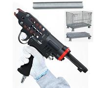 Hog Ring Tool, Pneumatic Staple Gun for Fence Repair, Air-Powered C-Ring Stapler, Manual Hog Ring Pliers for Fencing, Mattresses, Cages