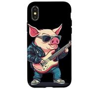 Hog Wild Pig Playing Guitar Costume for Man and Woman Case for iPhone X/XS