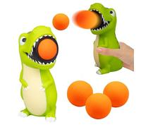 Hog Wild T-Rex Popper Toy - Launches Foam Balls Up to 20 Feet - Fun Indoor and Outdoor Game for Kids - Includes 4 Foam Balls