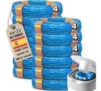 HOGALIA. (Pack of 12) Refills for Diaper Pail | Pack of Bags Compatible with Tommee Tippee, Sangenic and More | Maximum Anti-Odor Protection EVOH