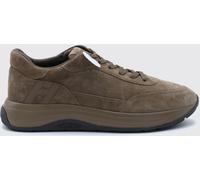HOGAN Hi-Light Suede Calfskin Leather Sneakers with Tone-on-Tone H Logo - Size: 10 - male