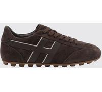 HOGAN Olympia Leather and Suede Trainers with H Logo and Serrated Sole - Size: 37 - female