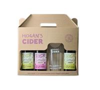 Hogan’s Alcohol Free Cider Gift Box - 2× High Sobriety Original, 1× Raspberry & Branded Glass