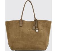 HOGAN Suede Calf Leather Tote Bag with Double Handle and Internal Pouch