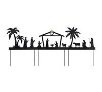 hogardeck Nativity Set for Christmas, 48" 3 Pcs Metal Nativity Scene Decorative Garden Stakes for Outdoor Christmas Decorations, Holy Family Manger Scene Nativity Sets Yard Signs for Garden Lawn Patio