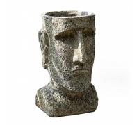 hogarevrumah Face Planter, 21.5cm Head Vase, Resin Stone Sculpture Pot for Garden, Flower Pot for Succulents, Cactus&Ferns, Indoor Outdoor Decorative Garden Statue, Unique Housewarming Gift for Women