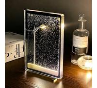 hogarevrumah Magical Snowy Night Street Lamp, Creative DIY Flow Art Nightlight, Handmade Pendant Gift Set, Transparent Glitter Landscape