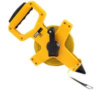 HOGARSWE Open Reel Fiberglass Tape Measure, 100 Foot Tape Measure by 1/2-Inch, Inch/Metric Scale for Engineer,Outdoor, Athletic Field, Impact Resistant ABS Shell (100FT/30M)