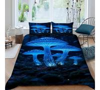 HOGDISAJD Glow Nuns Double Duvet Cover Blue Series Stereoscopic Set 3 Pieces Sets With Pillow Case,Premium Brushed Microfiber for Boys Girls Bedding King(220x240cm)