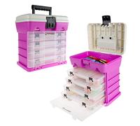Hogdseirrs Stalwart Durable Storage and Tool Box with 4 Compartments for Hardware, Fish Accessories, Beads and More