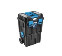 Hogert Technik Mobile Tool Box - 2-Piece Modular Tool Box with Removable Carrier, 30 kg Capacity, Ideal for Maintenance Services, Workshops & DIY