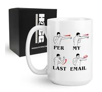 Hogg Per my Last Email Mug, 15 oz Ceramic Sarcastic Coffee Cup, As Per My Last Email Coffee Mug, Sarcastic Office Gifts, Office Gag Gifts