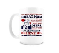 Hogg Best Mom Mug, Funny Mothers Day Cup, 15 oz Ceramic Mother's Day Coffee Mug, Worlds Best Mom Cup