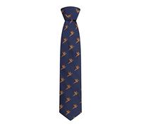 Hoggs of Fife 100% Silk Woven Tie Pheasants Boxed - Pheasant repeat pattern in, lining