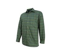 Hoggs of Fife Beech Fleece Lined Shirt Green Check - 55% Cotton / 45% Polyester Outer, 100% Microfleece Lining