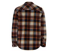 Hoggs of Fife Brucefield Fleece Shacket Large Navy/BrownLargeNavy/Brown