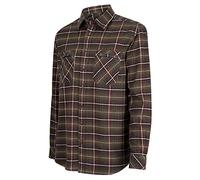 Hoggs of Fife Countrysport Luxury Hunting Shirt Olive/Wine Check Medium Brown