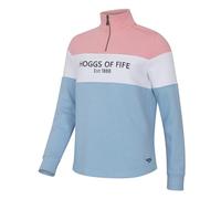 Hoggs of Fife Dumfries 1888 Ladies 1/4 Zip Sweatshirt - 60% cotton, 40% polyester, Quarter length with branded zipper puller