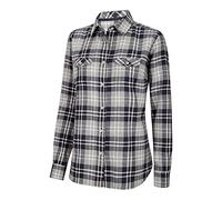Hoggs of Fife Eilidh Ladies Flannel Shirt Navy Marl 12 Check 12 Check