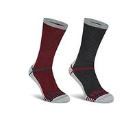 Hoggs of Fife Field & Outdoor Coolmax Sock Twin Pack Burgundy/Grey - 45% Cotton 35% Polyester 18% Nylon 2% Elastane, Elasticated ankle and arch support