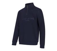 Hoggs of Fife Galloway 1888 Plain 1/4 Zip Sweatshirt - Navy 60% cotton, 40% polyester, Fleece brushed back for added warmth