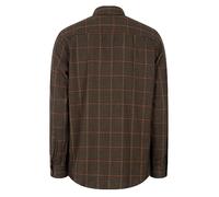 Hoggs of Fife Harris Cotton/Wool Twill Check Shirt Green - 80% cotton/20% wool fabric, Single brushed to the outer side