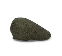 Hoggs of Fife Herringbone Waterproof Tweed Cap Green Check Waterproof