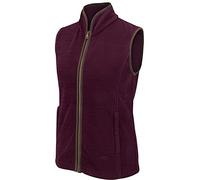 Hoggs of Fife - Ladies Stenton Fleece Gilet Merlot 14-16 UK