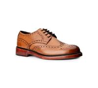 Hoggs of Fife Muirfield Brogue Shoe Rubber Sole Burnished Tan - Leather Lining and Footbed, Goodyear Welted