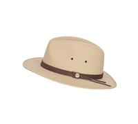 Hoggs of Fife Panmure Canvas Foldable Hat - 100% cotton 170gsm, Genuine leather band