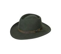 Hoggs of Fife Perth Crushable Felt Hat Green - 100% Wool, Fabric, Genuine Leather Band