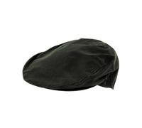 Hoggs of Fife Waxed Cap Olive - 100% Cotton, Tartan Lining in Polycotton