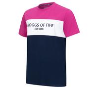 Hoggs of Fife Women's Darcie Colour Block T-Shirt - Berry/White/Navy, Size XL