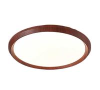 HOGNYAU Bedroom Lamp Living Room 3000-6000K Dimmable Energy Saving Ceiling Lights Modern And Simple Round Ultra-thin LED Ceiling Light Eye-protecting Walnut Color Study Ceiling Lighting Fixture